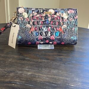 Brahmin Daisy Folktale Leather Clutch NWT
